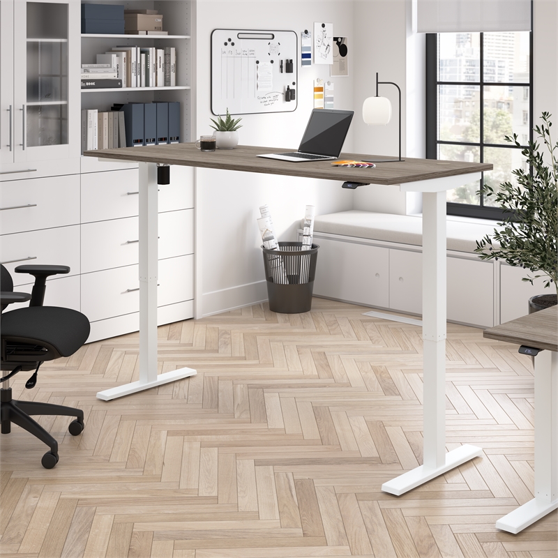 Move 40 Series 72W Adjustable Standing Desk in Modern Hickory - Engineered Wood