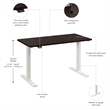 Move 60 Series 48W Adjustable Standing Desk in Black Walnut - Engineered Wood