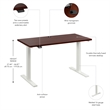 Move 60 Series 48W Adjustable Standing Desk in Hansen Cherry - Engineered Wood