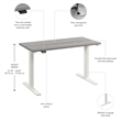 Move 60 Series 48W Adjustable Standing Desk in Platinum Gray - Engineered Wood