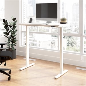Move 60 Series 48W Adjustable Standing Desk in White - Engineered Wood