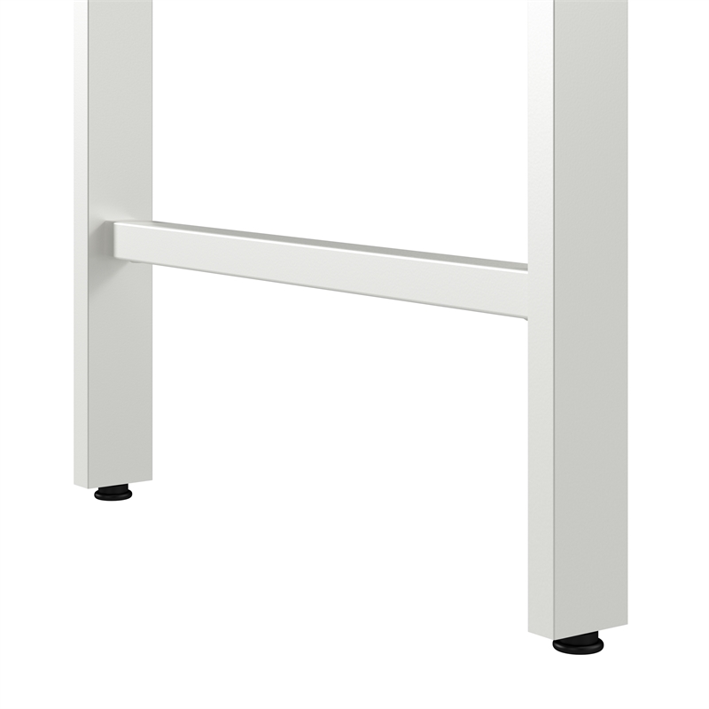 Hustle 2 Person Desk with Low Storage Cabinet in Platinum Gray - Engineered Wood