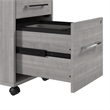Hustle 2 Person Desk with Mobile Storage in White - Engineered Wood