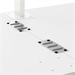 Hustle 2 Person Desk with Mobile Storage in White - Engineered Wood