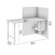 Hustle 60-inch Office Cubicle Desk with Storage in White - Engineered Wood