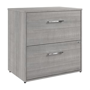 Hustle 2 Drawer Lateral File Cabinet with Lock in Plat. Gray - Engineered Wood