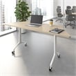 Synergy 72-inch Trapezoid Modular Conference Table in Elm - Engineered Wood