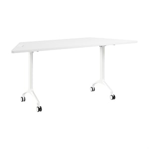 Synergy 72-inch Trapezoid Modular Conference Table in White - Engineered Wood