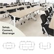 Synergy 60-inch Rectangle Modular Conference Table in Elm - Engineered Wood