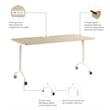 Synergy 60-inch Rectangle Modular Conference Table in Elm - Engineered Wood