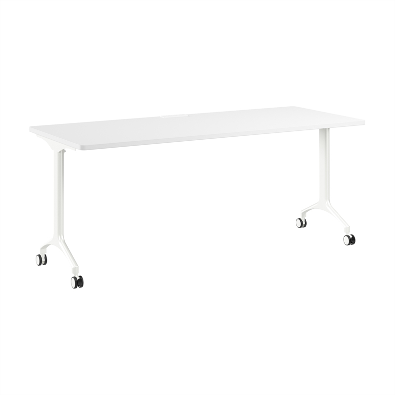 Synergy 72-inch Rectangle Modular Conference Table in White - Engineered Wood