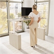 Stratus 72W x 30D Adjustable Standing Desk in Natural Elm - Engineered Wood