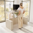 Stratus 72W Standing Desk with Modesty Panel in Natural Elm - Engineered Wood