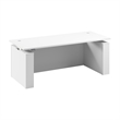 Stratus 72W Standing Desk with Modesty Panel in White - Engineered Wood