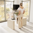 Stratus 60W x 30D Standing Desk with Bookcase in Natural Elm - Engineered Wood