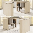 Stratus 60W x 30D Standing Desk with Bookcase in Natural Elm - Engineered Wood