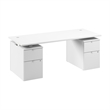 Stratus 72W Standing Desk with Drawers in White - Engineered Wood