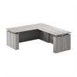 Stratus 72W x 78D L Shaped Standing Desk in Platinum Gray - Engineered Wood