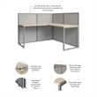 Easy Office L Shaped Cubicle Desk in Natural Elm - Engineered Wood