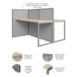 Easy Office 2 Person Cubicle Desk in Natural Elm - Engineered Wood