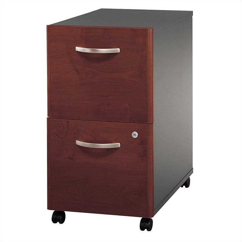 Series C 2 Drawer Mobile File Cabinet in Hansen Cherry - Engineered Wood