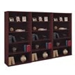 Bush Business Furniture Series C 5 Shelf 3 Piece Wall Bookcase Set in Mahogany