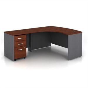 Bush Business Furniture Series C 3-Piece Left-Hand Computer Bow Desk