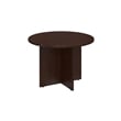 Bush Business Furniture Round Conference Table with Wood Base in Mocha Cherry