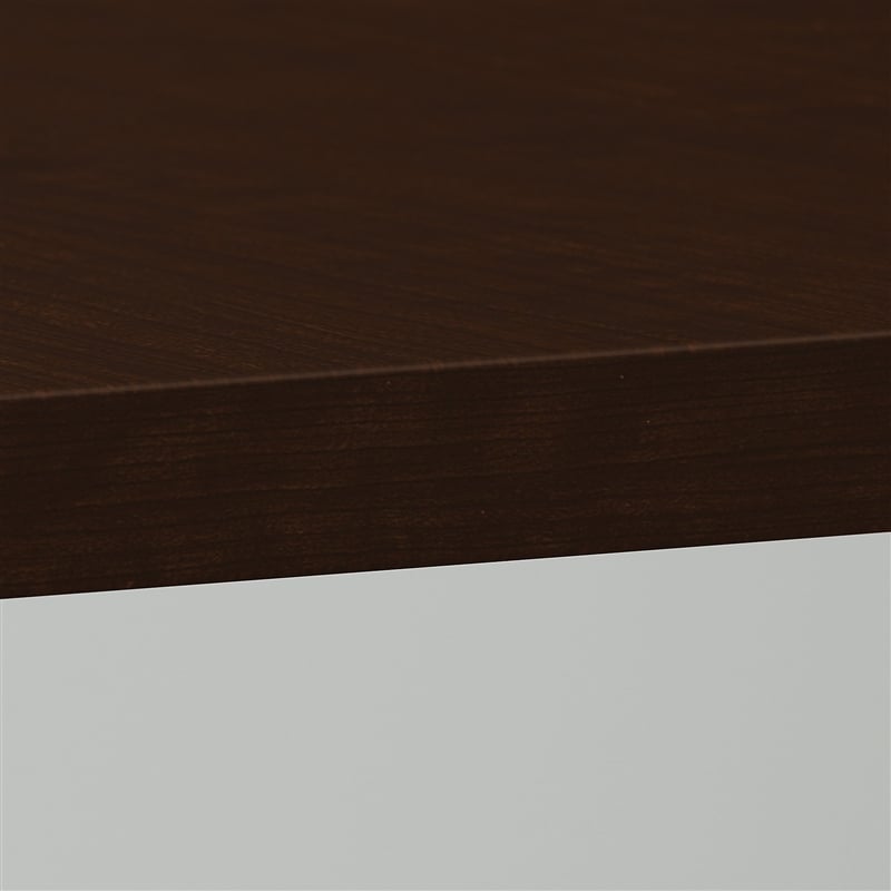 Bush Business Furniture Round Conference Table with Wood Base in Mocha Cherry