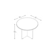 Bush Business Furniture Round Conference Table with Wood Base in Mocha Cherry