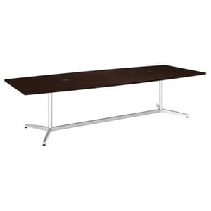 Bush Business Furniture 120W Boat Shaped Conference Table in Cherry