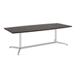 Bush Business Furniture Boat Shaped Conference Table with Metal Base in Cherry