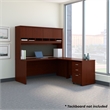 Series C 72W L Shaped Desk with Storage in Mahogany - Engineered Wood