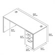 Series C 66W x 30D Office Desk with Drawers in Hansen Cherry - Engineered Wood