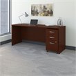 Series C 72W Office Desk with File Cabinet in Mahogany - Engineered Wood