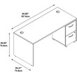 Series C 66W Desk with Mobile File Cabinet in Hansen Cherry - Engineered Wood