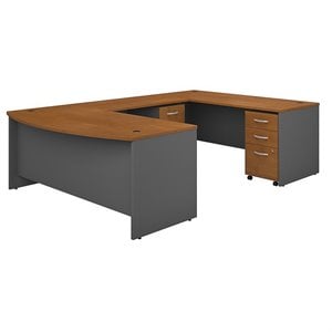 Bush Business Furniture Series C 72&quot U-Shaped Desk with Pedestal