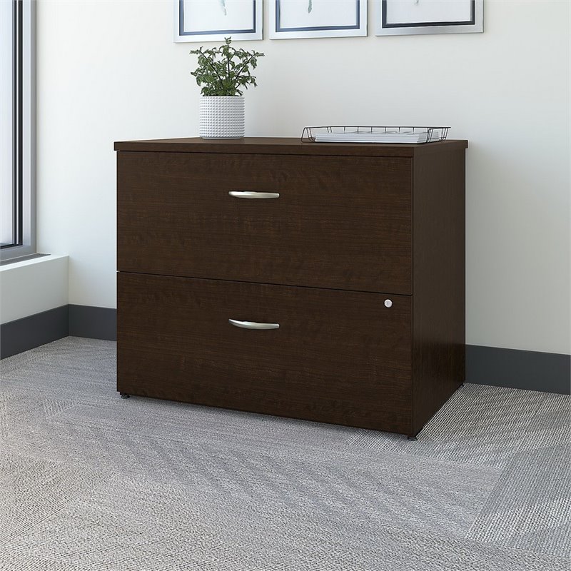 Series C 2 Drawer Lateral File Cabinet in Mocha Cherry - Engineered Wood