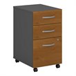 Series C 3 Drawer Assembled Mobile File Cabinet in Natural Cherry