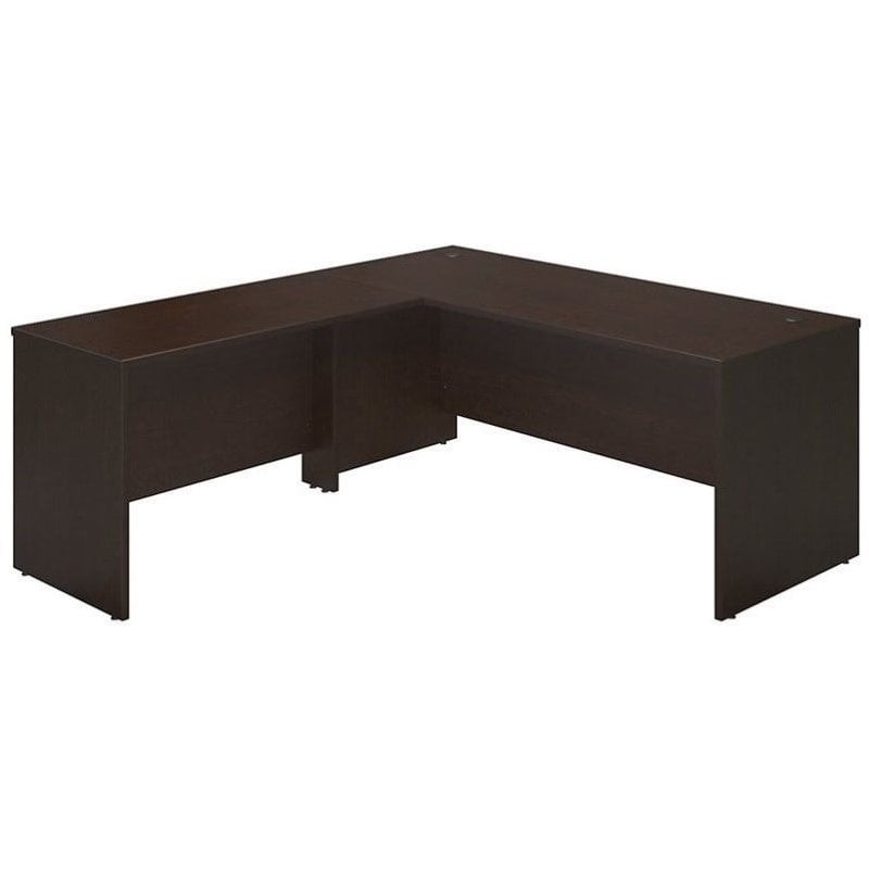 Bush Business Furniture Series C Elite Desk Shell with Return in Mocha Cherry