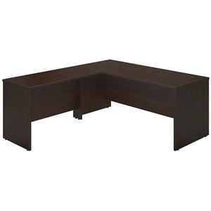 Bush Business Furniture Series C Elite Desk Shell with Return in Mocha Cherry