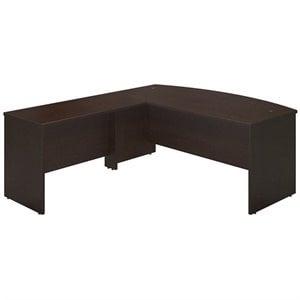 Bush Business Furniture Series C Elite 72W x 36D Bowfront Desk Shell in Mocha Cherry