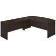 Bush Business Furniture Studio C 72W Bow Front L Desk with 60W Return in Mocha Cherry