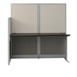 Office in an Hour 65W Straight Cubicle Desk in Mocha Cherry - Engineered Wood