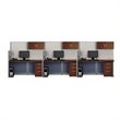 Bush Business Furniture Office-in-an-Hour 3 Desk Workstation in Hansen Cherry