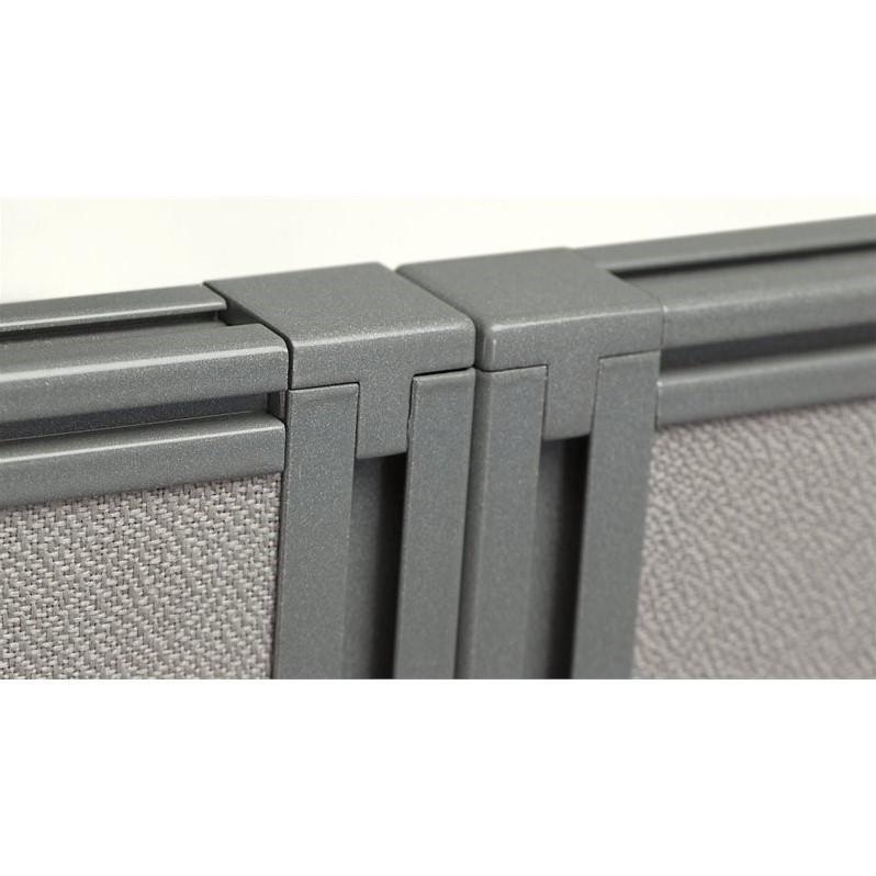 Bush Business Furniture Easy Office L Shaped Desk for 2 Mocha Cherry