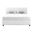 DHP Dakota Upholstered Faux Leather Full Bed in White