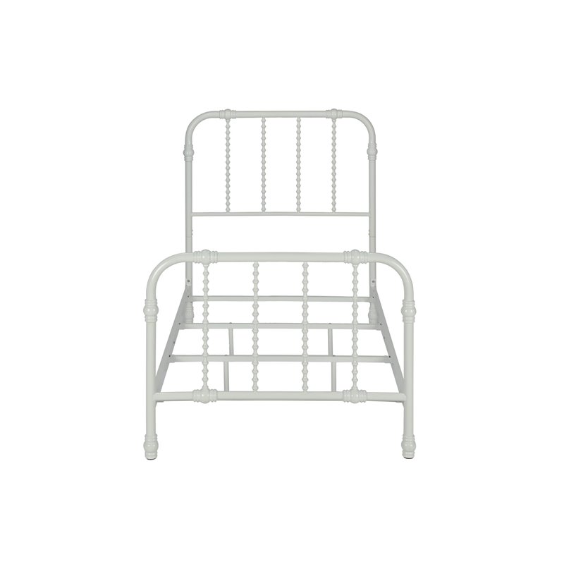 DHP Jenny Lind Metal Twin Bed in White