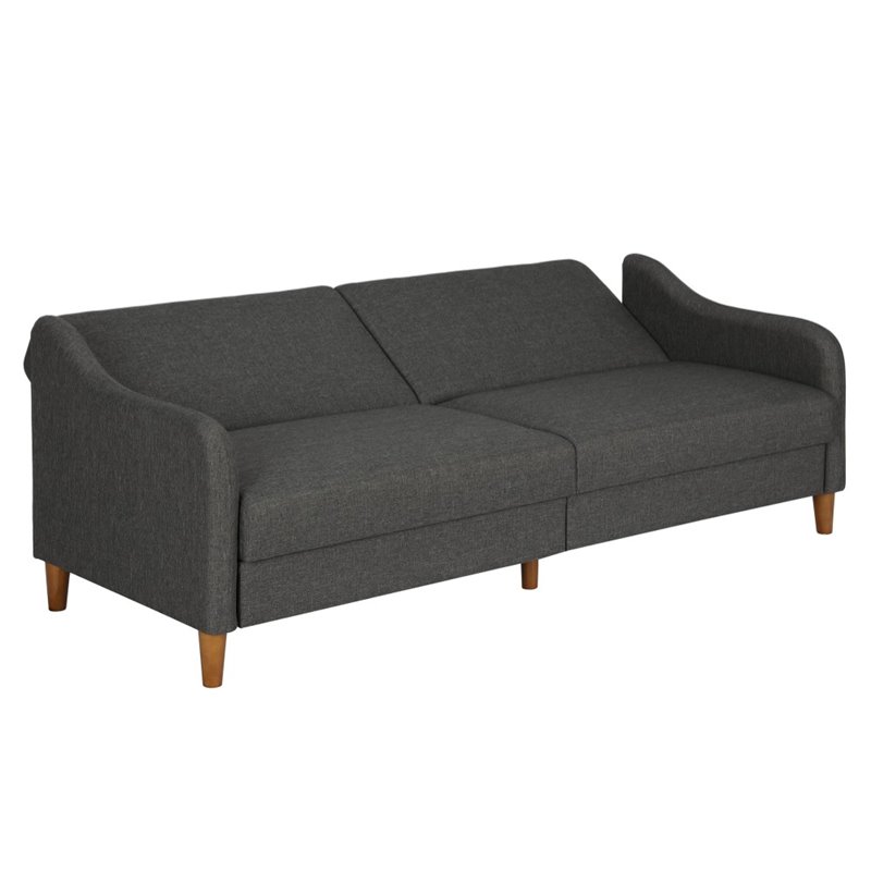 DHP Jasper Coil Linen Sleeper Sofa in Gray