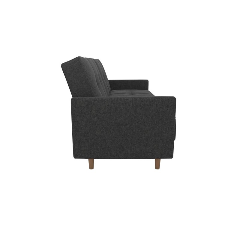 DHP Andora Coil Linen Convertible Sleeper Sofa in Gray